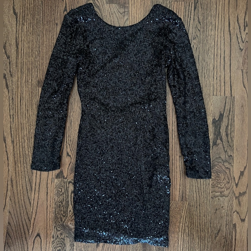 Black Sequin Dress